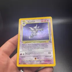Pokemon Haunter Fossil Holo Rare Card 6/62 Unlimited 1999 English Near Mint NM - Image 3