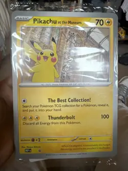 Pikachu At The Museum Pokemon TCG Jumbo Card SEALED Brand New MEP Promo - Image 2
