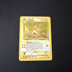 Raichu 14/62 Fossil Holo Vintage Pokemon Card 1999 Rare Ungraded - Pack Fresh - Image 4