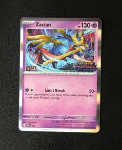 Pokemon Card TCG - Zacian MEP015 - Phantasmal Flames STAFF Stamped Promo - NM ⭐ - Image 1