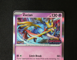 Pokemon Card TCG - Zacian MEP015 - Phantasmal Flames STAFF Stamped Promo - NM ⭐ - Image 2