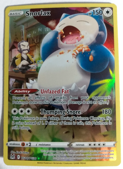 Snorlax TG10/TG30 Swsh11: Lost Origin Trainer Gallery Holo Pokemon TCG Card - Image 1