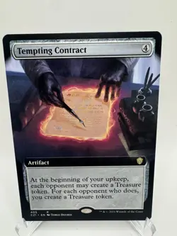 Tempting Contract Extended Borderless - Commander 2021 Strixhaven NM mtg - Image 1