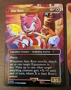 Knuckles the Echidna(Rainbow Foil) Secret Lair Drop Foil & Amy Rose(Rainbow Foil - Image 2