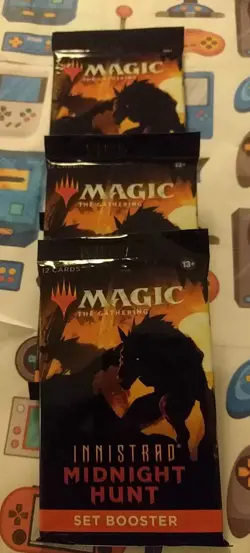 Lot of 3 Magic: The Gathering Innistrad: Midnight Hunt Set Booster Packs - Image 1