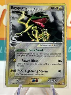 Rayquaza #13 Holo Rare ex Delta Species (DS) Pokemon TCG 2005 DMG - Image 3