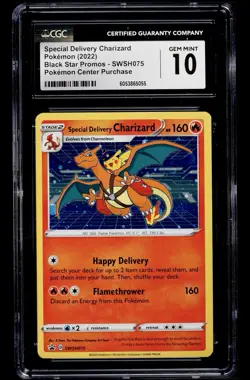 CGC 10 Special Delivery Charizard SWSH075 HOLO PROMO Pokemon Center Exclusive! - Image 1