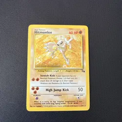 Hitmonlee 7/62 Holo Fossil - NM/M - Pokemon TCG Vintage WOTC - pack fresh - Image 1
