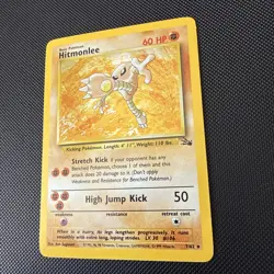 Hitmonlee 7/62 Holo Fossil - NM/M - Pokemon TCG Vintage WOTC - pack fresh - Image 2