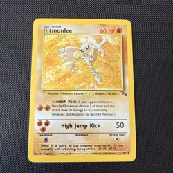Hitmonlee 7/62 Holo Fossil - NM/M - Pokemon TCG Vintage WOTC - pack fresh - Image 4