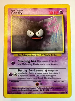 Pokemon TCG Gastly Base Set 50/102 Regular Unlimited Common - Image 1