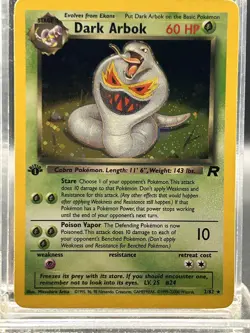 Pokemon Dark Arbok Team Rocket 1st Edition Holo Rare 2/82 - Image 1