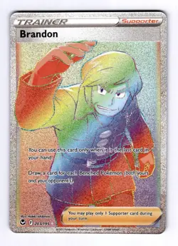 Brandon (Secret) SWSH12: Silver Tempest #203 (2022) Holo NM Pokemon - Image 1