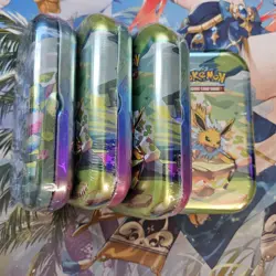 Prismatic Evolutions Mini Tin SET OF 4 LOT Factory Sealed Pokemon TCG Jolteon - Image 3
