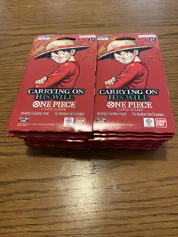 LOT OF 25 One Piece OP-13 Carrying on His Will Sleeved Blister Booster Packs New - Image 1