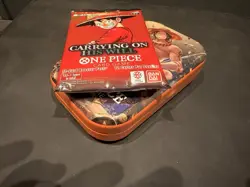 One Piece Tin Set Vol 2 Ace English New Sealed + Extra OP13 Booster pack x1 - Image 2