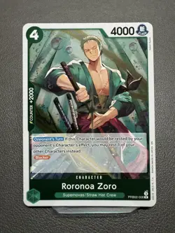 One Piece Roronoa Zoro Rare PRB02-006 Premium Booster English - Image 1