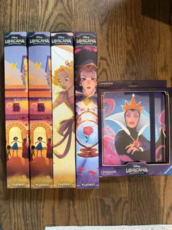 Disney Lorcana Playmat Lorebook Lot - Sealed - Image 1