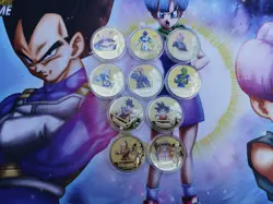 Lot de 10 Piece Dragon Ball card rare Collector carte goodies monnaie Coin jeton - Image 1