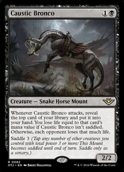 MTG Magic 4 x Caustic Bronco #82 x 4 - OTJ - Image 1