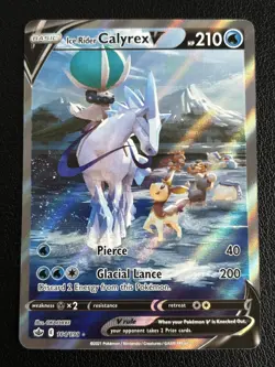 Ice Rider Calyrex V 164/198 Rare Ultra Chilling Reign Pokemon TCG - Mint/NM - Image 1