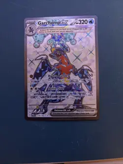 Pokemon Garchomp EX TCG Full Art Ultra Rare Holo Card 219/182 Sv04: Paradox Rift - Image 1