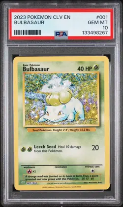 Bulbasaur 001 Pokemon Clv-Trading Card Game Classic Venusaur & Lugia Ex Deck PSA - Image 1