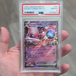 Pokemon Sv10: Destined Rivals Team Rocket's Mewtwo ex 081/182 EX Holo PSA 10 - Image 1