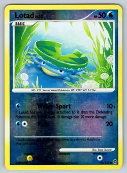 2007 Diamond & Pearl - Secret Wonders Lotad3 Common Reverse Holo #92 - Image 1
