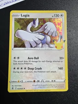 Pokemon TCG Lugia Celebrations Holo Rare Card 022/025 - Image 1