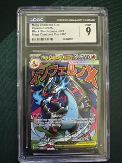 MEGA CHARIZARD X EX Black Star Promo 023 CGC 9 MINT 2025 Pokemon UPC - Image 1