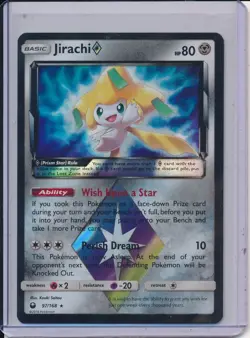2018 Pokemon Sun & Moon Celestial Storm Jirachi Prism Star 97/168 - Image 1