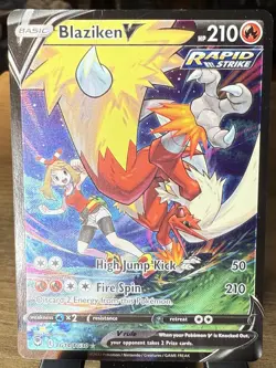 Pokemon Blaziken V TG14/TG30 Silver Tempest Full Art English - LP *small crease* - Image 1