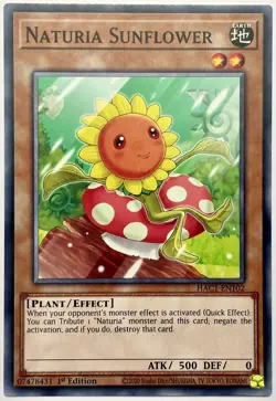 HAC1-EN102 Naturia Sunflower - Common 1st Edition Near Mint YuGiOh Card - Image 1