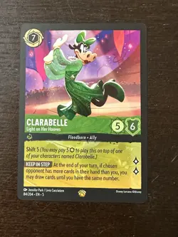 Disney Lorcana Cold Foil Clarabelle 84/204 Shimmering Skies Legendary Non-Holo - Image 1