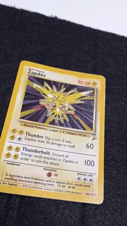 Pokemon TCG Zapdos Base Set 2 Holo Unlimited Rare Card 20/130 LP/MP Vintage - Image 5