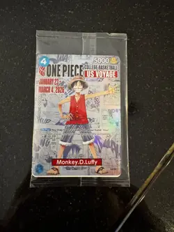 One Piece Monkey.D.Luffy US College Rutgers Basketball Promo Card & Poster - Image 1
