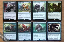Set of 8 Green Beast Creatures Group *NM* Magic MTG Thragtusk Rampaging Baloths - Image 1
