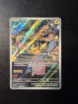 Pokemon TCG Pikachu 173/165 Scarlet & Violet 151 Illustration Rare Full Art Holo - Image 1