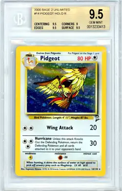 Pokemon Pidgeot #14 Base Set 2 Holo BGS 9.5 Gem Mint - Image 1