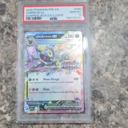 Pokemon Umbreon ex Prismatic Evolutions Stamp 060/131 Promo Holo EX 2025 PSA 10 - Image 1