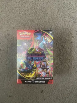 Pokemon TCG: Mega Evolution Phantasmal Flames 6 booster pack authentic & sealed - Image 1