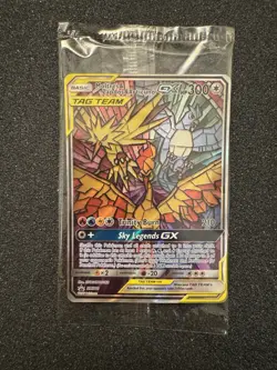 2019 Pokemon Moltres Zapdos Articuno GX Tag Team SM210 Black Star Promo-SEALED - Image 1