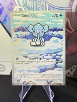 Cubchoo 109/086 Full Art Holo Pokemon Black Bolt English Near Mint - Image 1