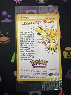 SEALED Pokemon Legendary Birds Promo-Zapdos - Image 1