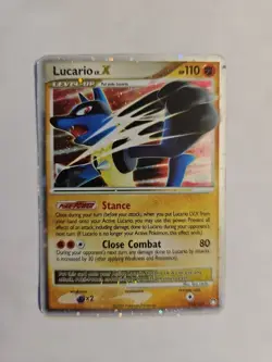 Lucario Lv.X 122/123 D&P Mysterious Treasures Holo Ultra Rare Pokemon TCG - Image 1