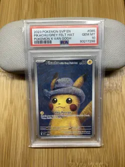 PSA 10 Van Gogh Pikachu with Grey Felt Hat Promo Card - Image 1