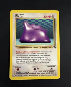 Ditto Fossil 18/62 Rare Pokemon Card - Image 1