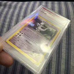 Rocket's Mewtwo Holo Rare Card 14/132 Graded PSA 9 2000 Pokemon Gym Challenge - Image 3