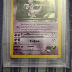 Rocket's Mewtwo Holo Rare Card 14/132 Graded PSA 9 2000 Pokemon Gym Challenge - Image 5